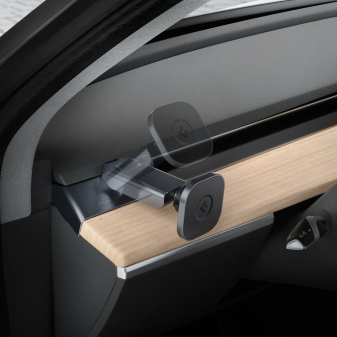 Spigen OneTap autós tartó műszerfalra, Tesla Model 3/Y/X (2021)/S (2021), Ford Mustang Mach E Mobil