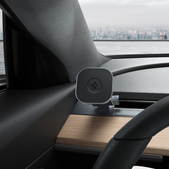 Spigen OneTap autós tartó műszerfalra, Tesla Model 3/Y/X (2021)/S (2021), Ford Mustang Mach E Mobil