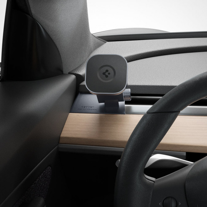 Spigen OneTap autós tartó műszerfalra, Tesla Model 3/Y/X (2021)/S (2021), Ford Mustang Mach E Mobil