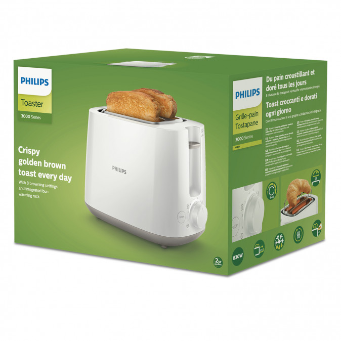 Philips Daily Collection HD2581/00 fehér kenyérpirító Otthon