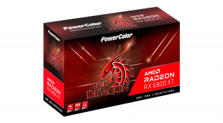 PowerColor Radeon RX 6800 XT Red Dragon, 16GB GDDR6 Videokártya (AXRX 6800XT 16GBD6-3DHR/OC) PC