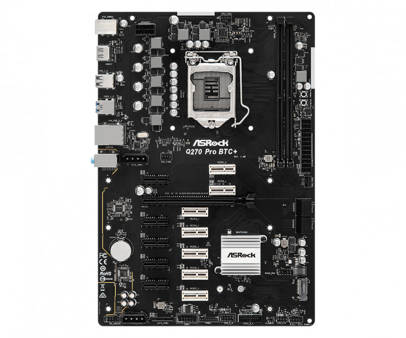 Asrock Q270 Pro BTC+ alaplap (1151) PC