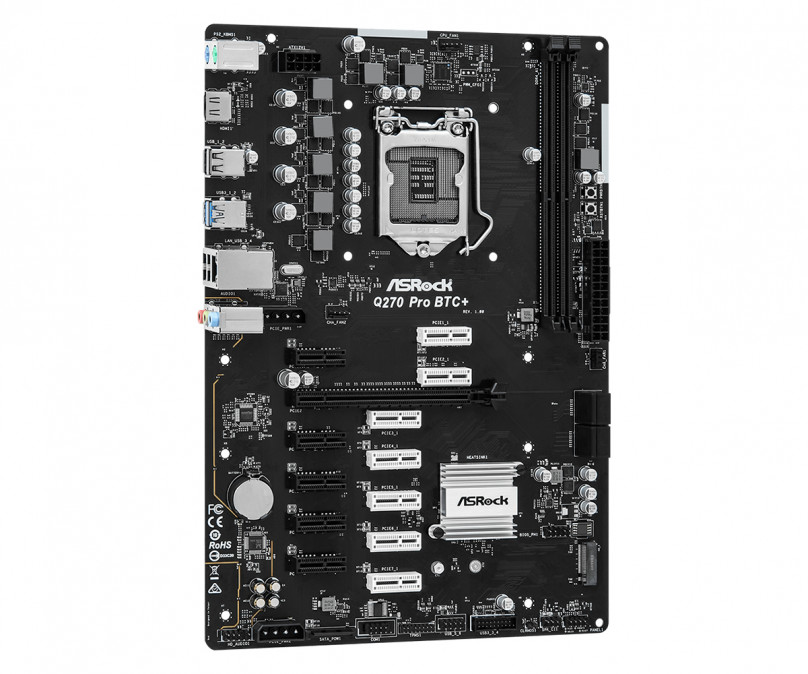 Asrock Q270 Pro BTC+ alaplap (1151) PC