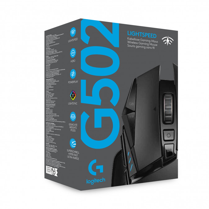 Logitech G502 LIGHTSPEED Vezeték nélküli Gaming Egér PC