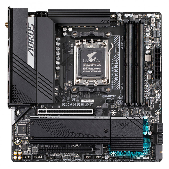 Gigabyte sAM5 B650M AORUS ELITE AX alaplap PC
