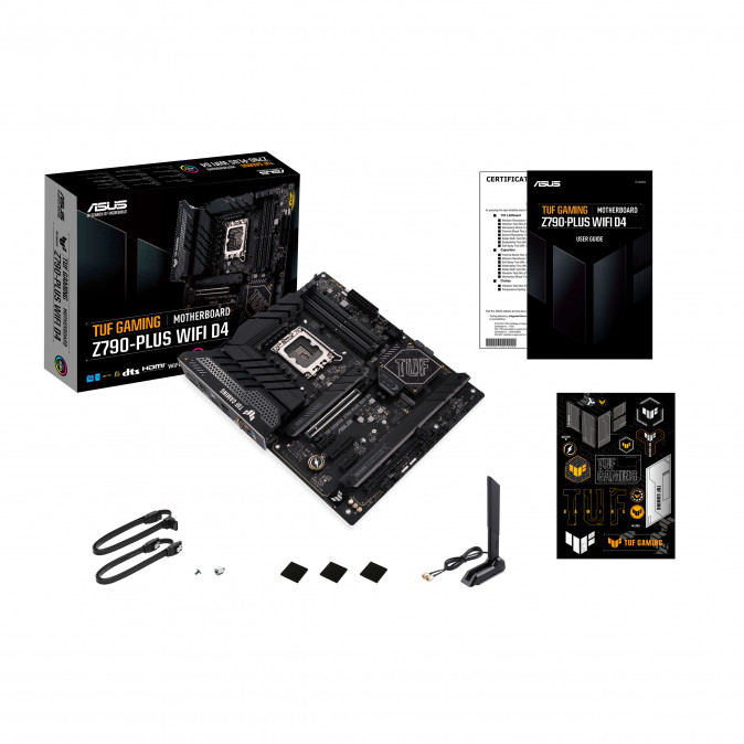Asus Alaplap - Intel TUF GAMING Z790-PLUS WIFI D4 LGA1700 (Z790, ATX, 4xDDR4 5333+MHz, 4xSATA3, 4xM.2, HDMI+DP) PC