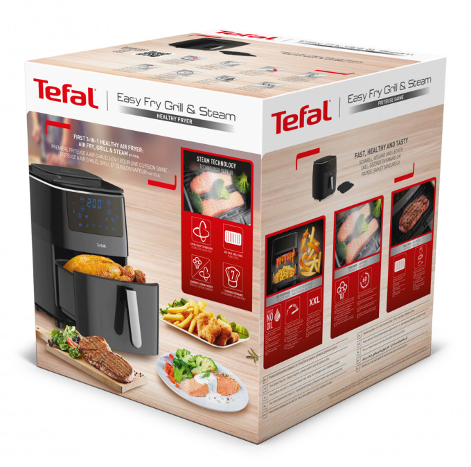 Tefal FW201815 Easy Fry Grill&Steam 5,6l 3 az 1-ben forrólevegős sütő Otthon