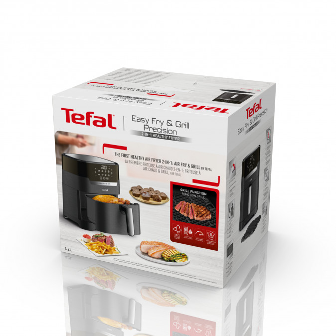 Tefal EY505815 Easy Fry&Grill 2 az 1-ben fekete forrólevegős sütő Otthon