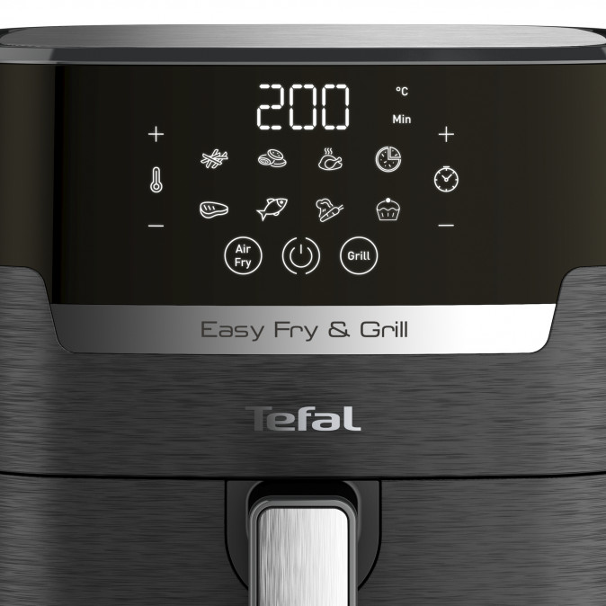 Tefal EY505815 Easy Fry&Grill 2 az 1-ben fekete forrólevegős sütő Otthon