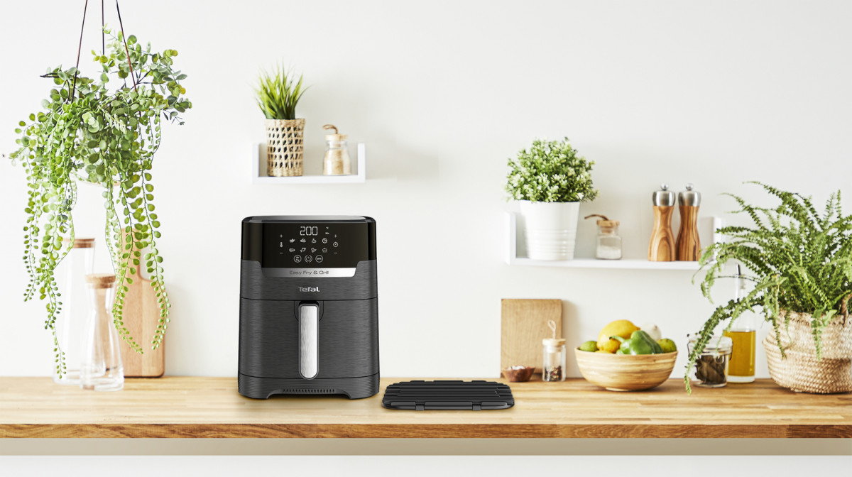 Tefal EY505815 Easy Fry&Grill 2 az 1-ben fekete forrólevegős sütő Otthon