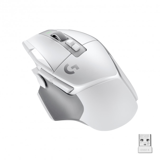 Logitech G502 X Lightspeed Vezeték Nélküli Gaming egér, Fehér (910-006189) PC