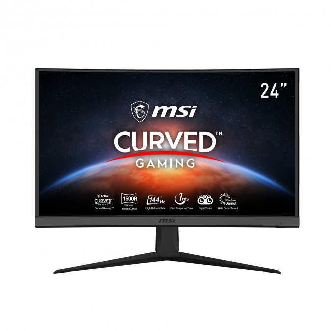 MSI Monitor GAMING G2422C Ívelt VA LED 23,6" FHD 1920x1080, 16:9, 3000:1 CR, 250cd/m2, 1500R, 1ms, 180Hz, DP, HDMI PC