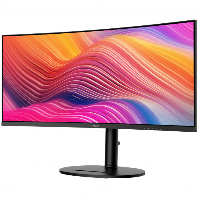 MSI Monitor Business Modern MD342CQP Ívelt 34" QHD, 3440x1440, 100Hz VA 21:9, 3000:1 CR, 300cd/m2, 4 ms, HDMI, DP, Black PC