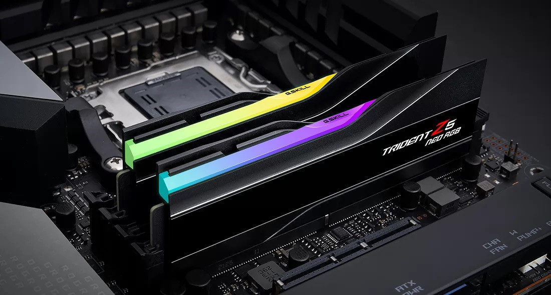 G.SKILL Trident Z5 Neo RGB DDR5 6000MHz CL32 RAM 32GB Kit2 (2x16GB) AMD EXPO Black PC