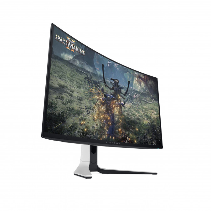 DELL Alienware Ívelt Monitor 31,6"  AW3225QF, QD OLED 3840x2160, 16:9, 1m:1, 1000cd, 0,03ms, DP, HDMI, szürke PC