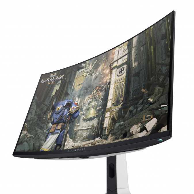 DELL Alienware Ívelt Monitor 31,6"  AW3225QF, QD OLED 3840x2160, 16:9, 1m:1, 1000cd, 0,03ms, DP, HDMI, szürke PC