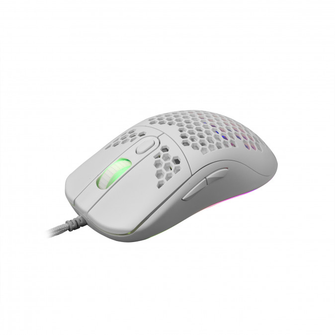 WHITE SHARK GM-5007W GALAHAD gamer egér, fehér, 6400 dpi PC