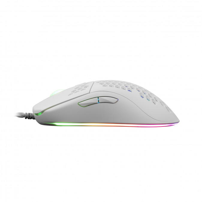 WHITE SHARK GM-5007W GALAHAD gamer egér, fehér, 6400 dpi PC
