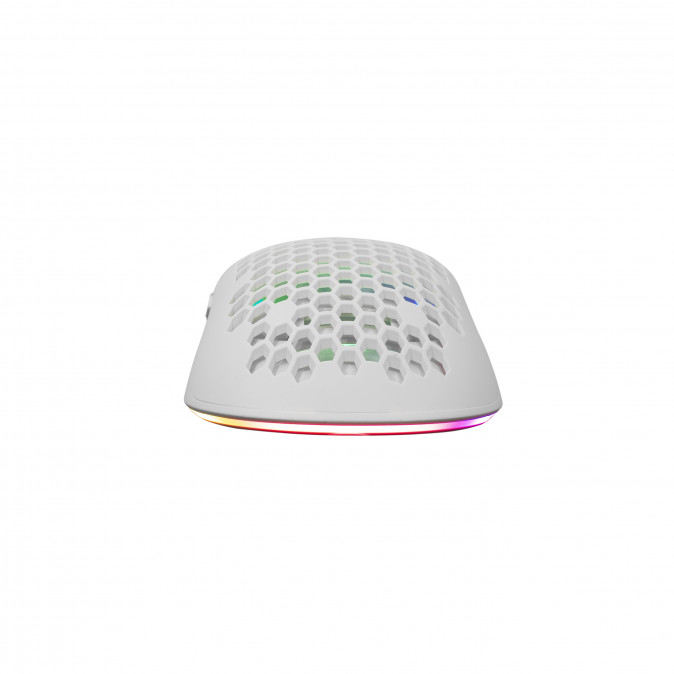 WHITE SHARK GM-5007W GALAHAD gamer egér, fehér, 6400 dpi PC