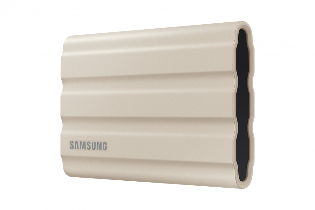 SAMSUNG Hordozható SSD T7 Shield, USB 3.2 Gen.2 (10Gbps), 2TB, Bézs PC