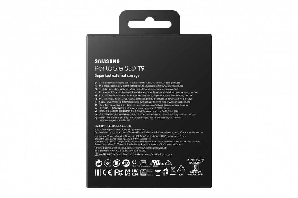 SAMSUNG Portable SSD T9 USB 3.2 Gen 2x2 2TB, Black PC
