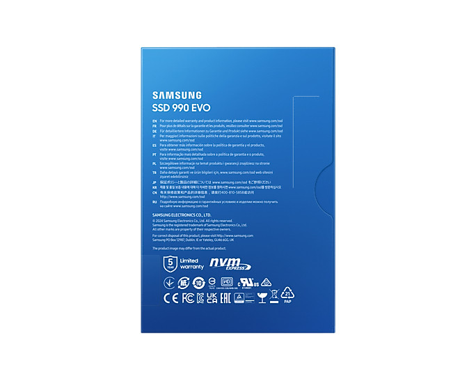 SAMSUNG 990 EVO PCIe 4.0 x4 / 5.0 x2 NVMe M.2 SSD 1TB PC
