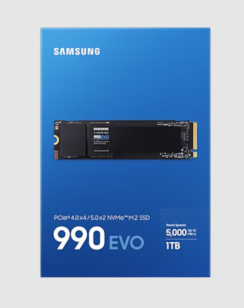 SAMSUNG 990 EVO PCIe 4.0 x4 / 5.0 x2 NVMe M.2 SSD 1TB PC