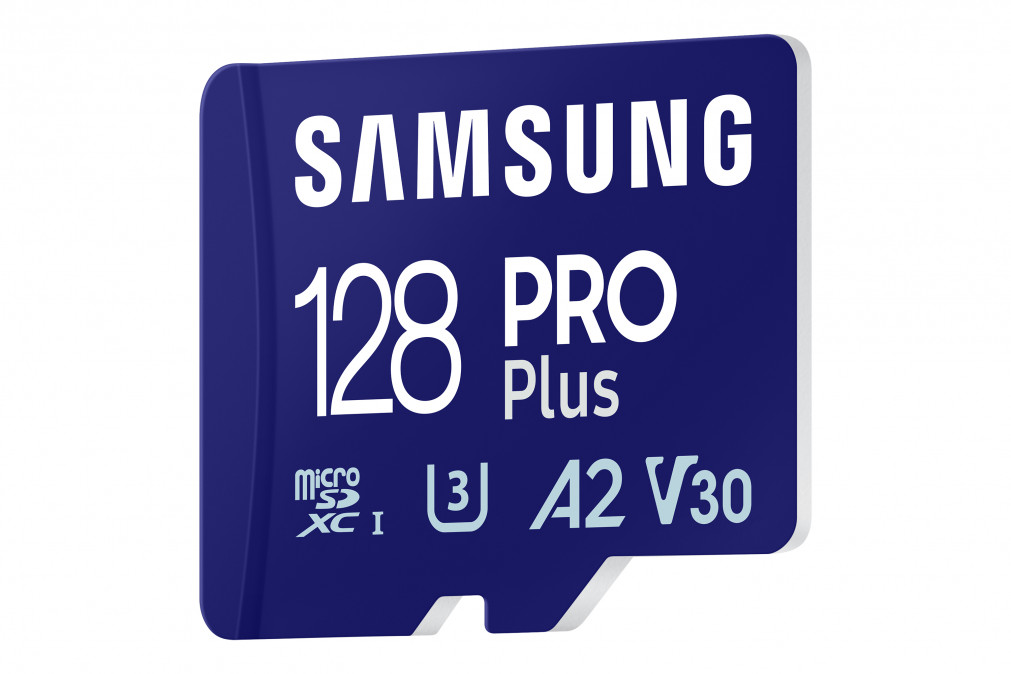 SAMSUNG Memóriakártya, PRO Plus + Reader microSDXC 128GB, CLASS 10, UHS-I, U3, V30, A2, R180/W130 PC
