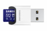 SAMSUNG Memóriakártya, PRO Plus + Reader microSDXC 512GB, CLASS 10, UHS-I, U3, V30, A2, R180/W130 thumbnail