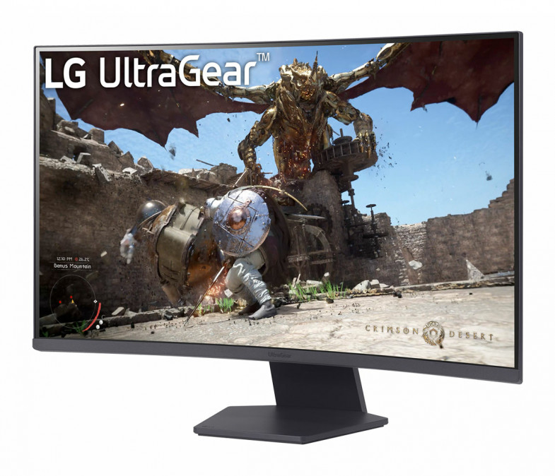LG Ívelt monitor 31,5" 32GS60QC, 2560x1440, 16:9, 300cd/m2, 1ms, 2xHDMI/DisplayPort, 180Hz, HDR10 PC