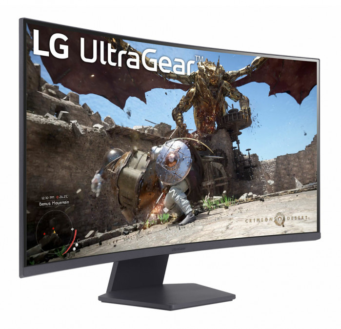 LG Ívelt monitor 31,5" 32GS60QC, 2560x1440, 16:9, 300cd/m2, 1ms, 2xHDMI/DisplayPort, 180Hz, HDR10 PC