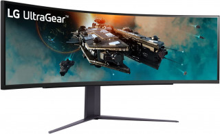 LG Ívelt Gaming 240Hz VA monitor 49" 49GR85DC, 5120x1440, 32:9, 450cd/m2, 1ms, 2xHDMI/DisplayPort/3xUSB PC