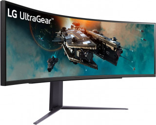 LG Ívelt Gaming 240Hz VA monitor 49" 49GR85DC, 5120x1440, 32:9, 450cd/m2, 1ms, 2xHDMI/DisplayPort/3xUSB PC