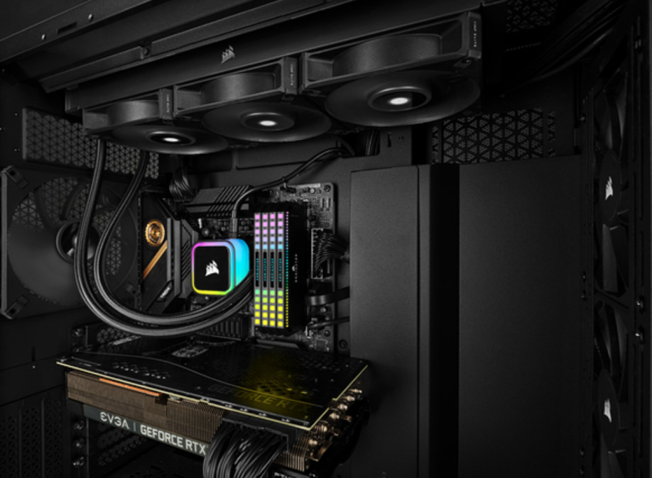 CORSAIR CPU hűtő iCUE H100i RGB ELITE (vízhűtés), 2 Ventilátoros, LGA1700 támogatással, fekete PC