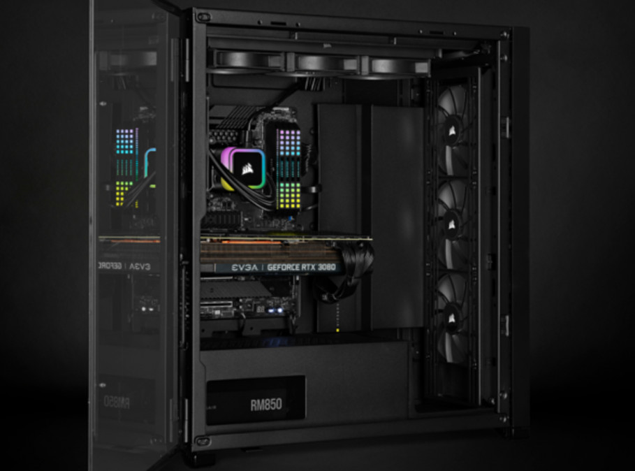 CORSAIR CPU hűtő iCUE H100i RGB ELITE (vízhűtés), 2 Ventilátoros, LGA1700 támogatással, fekete PC