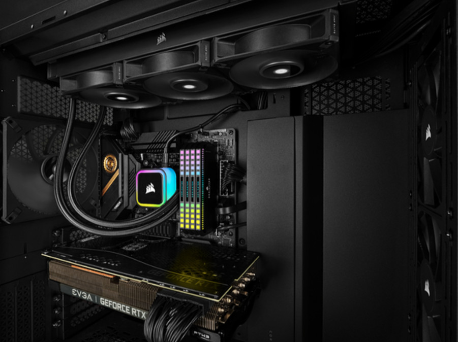 CORSAIR CPU hűtő iCUE H115i RGB ELITE (vízhűtés), 2 Ventilátoros, LGA1700 támogatással, fekete PC