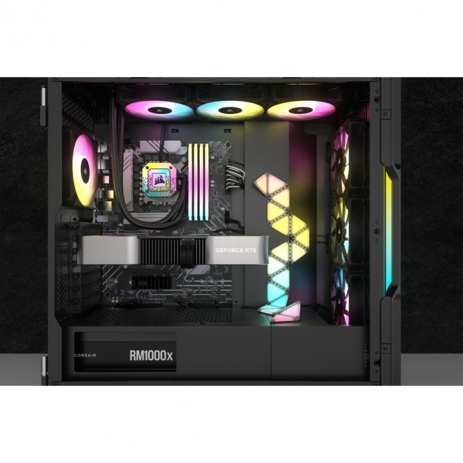 CORSAIR CPU hűtő iCUE H150i ELITE CAPELLIX XT (vízhűtés), 3 Ventilátoros, LGA1700 támogatással, fekete PC