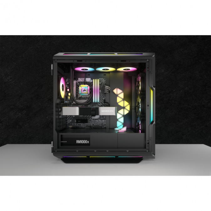 CORSAIR CPU hűtő iCUE H150i ELITE CAPELLIX XT (vízhűtés), 3 Ventilátoros, LGA1700 támogatással, fekete PC