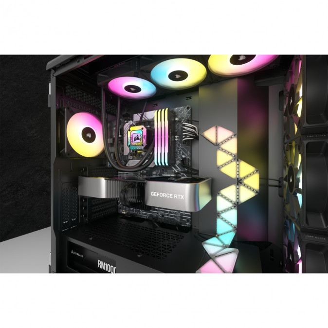 CORSAIR CPU hűtő iCUE H150i ELITE CAPELLIX XT (vízhűtés), 3 Ventilátoros, LGA1700 támogatással, fekete PC