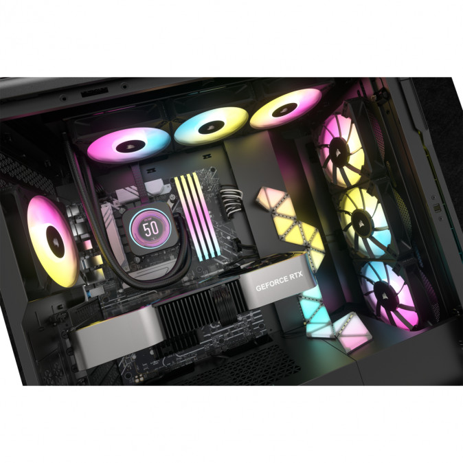 CORSAIR CPU hűtő iCUE H150i ELITE LCD XT (vízhűtés), 3 Ventilátoros, LGA1700 támogatással, fekete PC