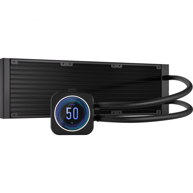 CORSAIR CPU hűtő iCUE H150i ELITE LCD XT (vízhűtés), 3 Ventilátoros, LGA1700 támogatással, fekete PC