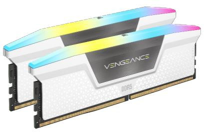CORSAIR Memória VENGEANCE RGB DDR5 64GB 5600MHz CL40 INTEL XMP (Kit of 2), fehér PC