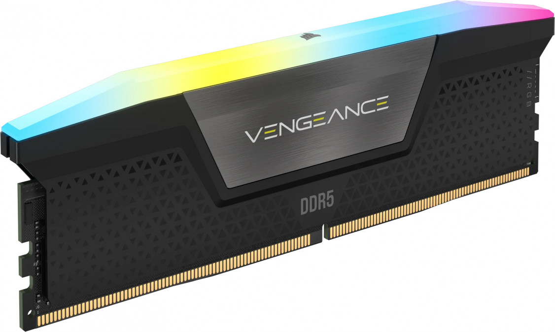 CORSAIR Memória VENGEANCE RGB DDR5 64GB 6000MHz CL38 INTEL (Kit of 2), fekete PC