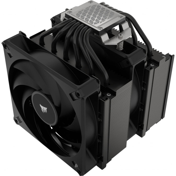 CORSAIR CPU hűtő, A115 Twin Tower, 2 Ventilátoros, LGA1700 támogatással, fekete PC