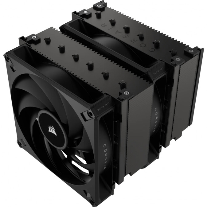CORSAIR CPU hűtő, A115 Twin Tower, 2 Ventilátoros, LGA1700 támogatással, fekete PC