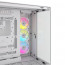 CORSAIR Ház iCUE LINK 6500X RGB, 3x iCUE LINK RX120 RGB Ventilátor, Tápegység nélkül, Edzett Üveg, fehér thumbnail