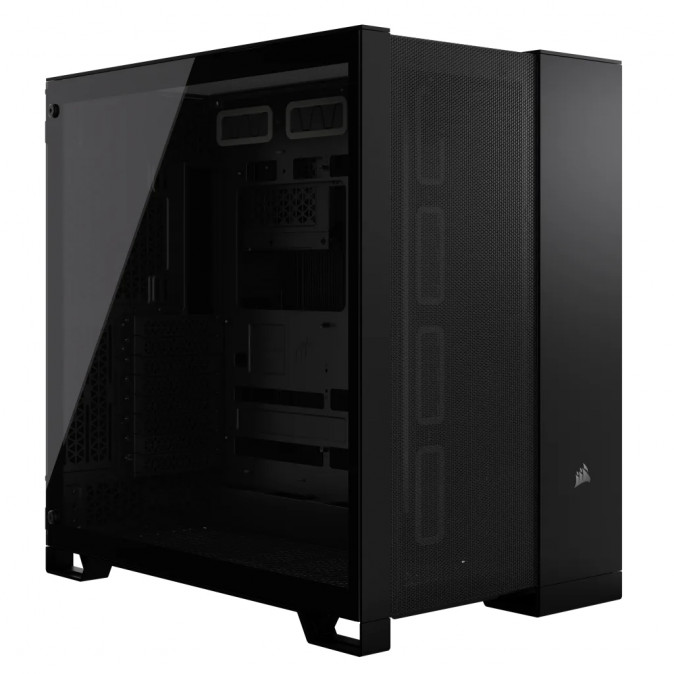 CORSAIR Ház 6500D AIRFLOW Dual Chamber, Tápegység nélkül, Edzett Üveg, fekete PC