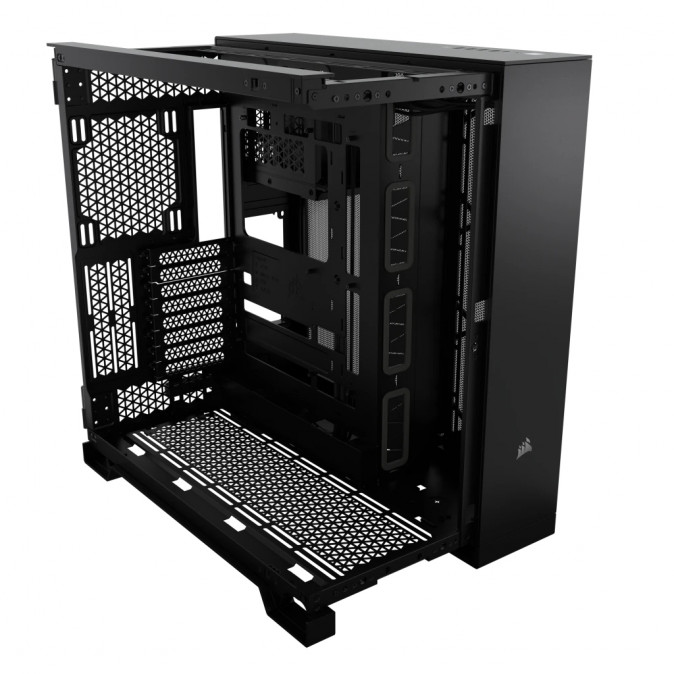 CORSAIR Ház 6500D AIRFLOW Dual Chamber, Tápegység nélkül, Edzett Üveg, fekete PC