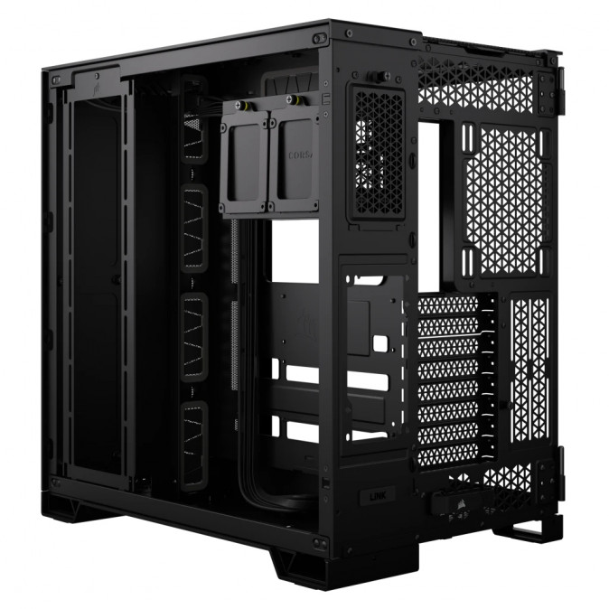 CORSAIR Ház 6500D AIRFLOW Dual Chamber, Tápegység nélkül, Edzett Üveg, fekete PC