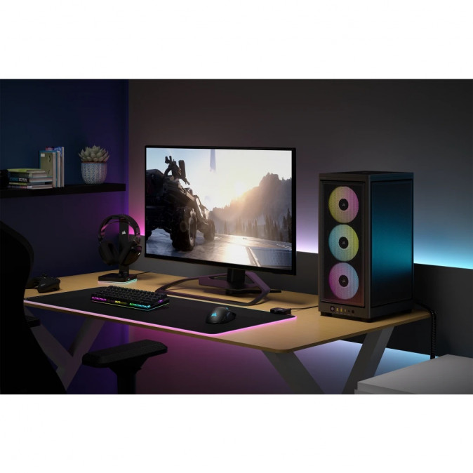 CORSAIR Ház 2000D RGB AIRFLOW Mini-ITX, 3xAF120 RGB SLIM Ventillátorral, SFX Tápegység nélkül, Edzett Üveg, fekete PC
